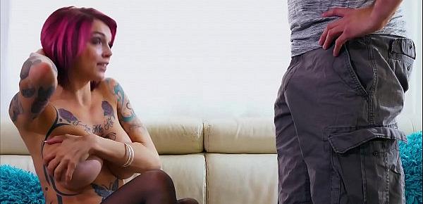  Spizoo - Anna Bell Peaks fuck her step brother, big booty & big boobs